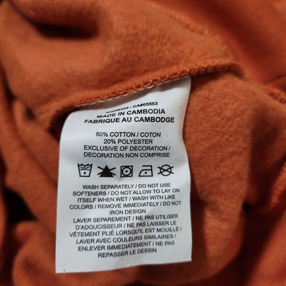 Nike Girls Hoodie – Youth Small, Sport Spice Orange Fleece Pullover - Unworn - Picture 3 of 7